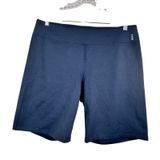 Lands End Sport Navy Blue Bike Shorts XL 18 Compression Athletic Yoga Shorts Photo 0
