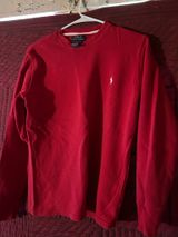 Red Thermal Polo Ralph Lauren Waffle Long Sleeve Shirt Photo 0