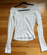 Brandy Melville Grey Long Sleeve button Photo 0