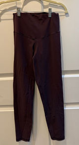 aerie Ribbed High-Waist Leggings in Deep Plum Photo 0