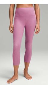 Lululemon Align High Rise Crop 23" Size 4 Dusty Mauve LW6BGLS Yoga Leggings Photo 0