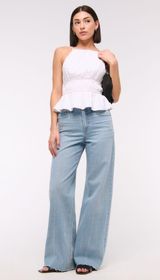 Abercrombie High-Rise Wide-Leg Jeans Photo 0