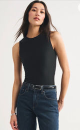 Abercrombie‎ & Fitch Black Sleeveless Bodysuit Size XL Soft A&F Collection Photo 0