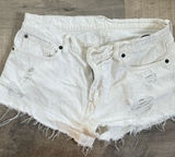 Ralph Lauren White Frayed Jean Shorts vintage‎ Photo 0