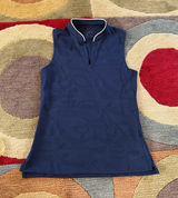 Nike Dri Fit Golf Sleeveless Polo Athletic Tank Top Shirt Navy Blue Women’s XS Photo 0