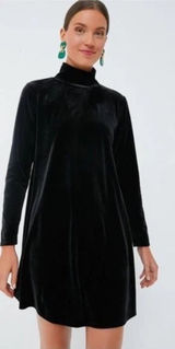 Tuckernuck Pommander Place Black Velvet Dress Small Photo 0
