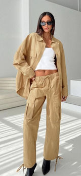 Princess Polly NEW Bilbury Cargo Pants Caramel US 0 Bella Hadid Streetwear Photo 0