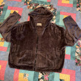 Urban Outfitters Woman’s Small Zip-Up Fuzzy Hoodie 100% Polyester Cozy Casual Photo 0