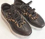 BOEMOS Leather Leopard Sneakers Vibram Sole‎ Made in Italy Womens 37 Pony Hair Photo 0
