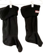 Hunter L17511 Cardigan Knit Cuff Welly Unisex Tall Black Socks Size Large Photo 0