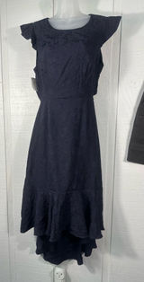 Lulus Navy Flutter Sleeve Open Back MIDI Size XL NWOT Photo 0
