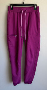 Fabletics Magenta Pink Ion Scrub Pants Four Way Stretch Motion Jogger Womens M Photo 0