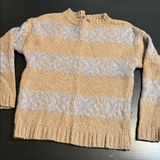Anthropologie Elsamanda Tan and Light Blue Patterned Women's‎ wool blend Sweater Photo 0