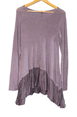 Tempo Paris Long Sleeve Fairy Top Medium Whimsical Boho Grunge Ballet Lagenlook‎ Photo 0