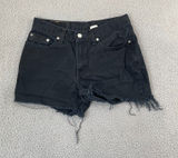 VTG Levi's 510 Jean Shorts Women 6 Black Lower Rise Slim Fit Distressed Cutoff Photo 0