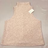 A New Day Mock Neck Sleeveless Sweater‎ Tank Top Oatmeal Tan Womens Large NEW Photo 0