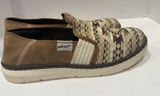 Ariat Women's Tan Diamond Aztec Ryder slip-on shoes featuring a canvas upper Photo 0