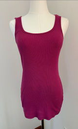 Motherhood Maternity Ribbed Scoop Tank - Fuchsia Photo 0