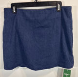 Halara Corduroy Mini Skirt Blue AuraCord Cloud Fabric Women's‎ Large NWT Photo 0