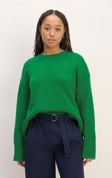 Everlane Green Crewneck Knit Sweater Photo 0