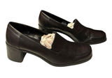 Croft & Barrow Chantal vintage-style square toe block heel leather loafers Photo 0