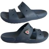 Crocs‎ Classic Unisex Navy Blue Slide Foam Cushion Footbed Women's 6 Men/Youth 4 Photo 0