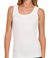 Zenana Melange Rib Tank‎ Top Photo 0