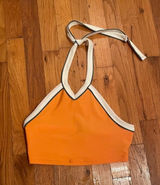 Urban Outfitters Orange Halter Crop Top Photo 0