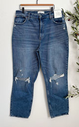 Abercrombie & Fitch Curve Love The 90’s Straight Ultra High Rise 33|16R Photo 0