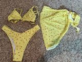 Yellow bikini 3 piece set Photo 0