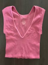 Free People V-Neck Ribbed Top XS/S in Sweet Pea New Without Tags Photo 0