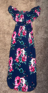 Floral‎ Dress Off the Shoulder Maxi Dress – XS Photo 0