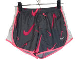 Nike Dri Fit Standard Fit Gray & Pink Nike Logo Athletic Shorts Women Sz L Photo 0