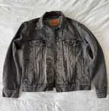 Levi's Faded Black Denim Trucker Jacket Photo 0
