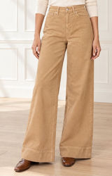 J. Crew Tall Wide Leg Corduroy Pants 26T Tan High Rise Trouser Jeans Stretch Photo 0
