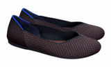 Rothy's Women's Burgundy and Black Knit Ballet Flat with Blue Trim Size 5.5 Photo 0