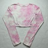 Hollister Must-Have Collection Baby Tee Pink Tie Dye Long Sleeve Crop Top Small Photo 0