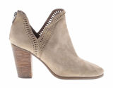 Vince Camuto Beige Suede Perforated Ankle Booties Block Heel Size 10 Photo 0