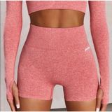Bo+Tee Sz L Bike Shorts Oh Polly No Limits Seamless High Waisted Orange‎ Women's Photo 0