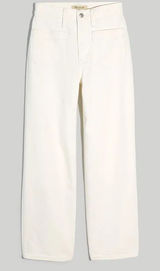 Madewell The Perfect Vintage Wide Leg Jean in Tile White Patch Pocket Edition Photo 0