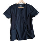 Cherokee workwear revolution stretch black scrubs top maternity women's size S Photo 0