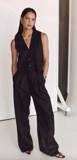 ✨DISSH Norah Linen Blend Black Sz 2 Pants✨ Photo 0