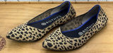 Rothy's Leopard Print Flats The Pointe Toe Black Tan Womens Shoes Size 9 Photo 0