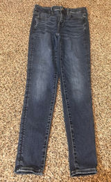 American Eagle Outfitters Women Hi Rise Jegging‎ Next Level Stretch Blue Jean Photo 0