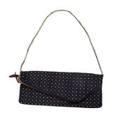 HENRI BENDEL Pochette BLUE FLORAL ENVELOPE STYLE CLUTCH GOLDTONE BAG RARE Photo 0