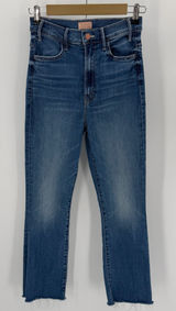 MOTHER Jeans Womens 28 Blue Hustler Ankle Fray Denim Healing Jar 1117-104 Photo 0