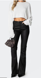 Edikted Leather Pants Flare Photo 0