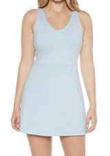 Gapfit Ladies Active Tank Tennis Dress With Hidden Biker Shorts, Sz L Light Blue. NWT . Photo 0