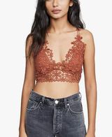 Free People Women's Miss Dazie Bralette, Coconut Shell, Brown Size L Photo 0
