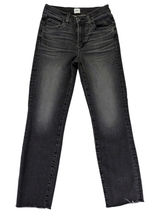 Edwin Bree Slim Straight Jeans Womens 25 Ash‎ Black Faded Raw Hem Made in USA Photo 0